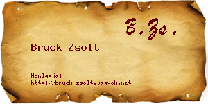 Bruck Zsolt névjegykártya